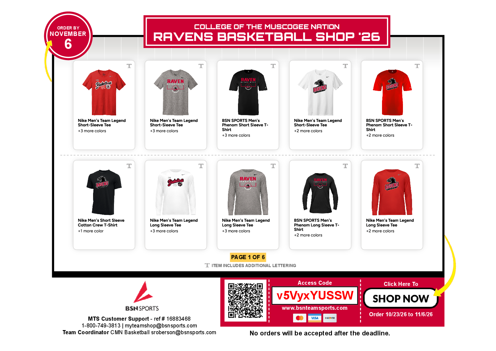 College of the Muscogee Nation Ravens Basketball Shop 2026